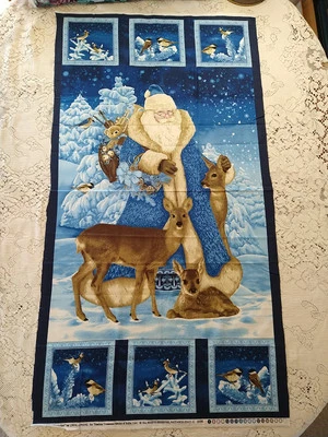 Saint Nicholas Panel Quilt Fabric Timeless Treasure Santa Father Christmas 23x43 - Image 1 of 4