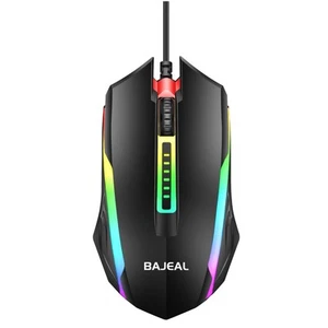 BajealD12 Luminous USB Wired Optical Mouse for Enhanced Visibility and Comfort - Photo 1/7