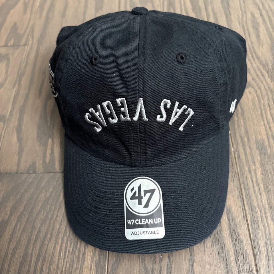 Las Vegas Raiders '47 Brand Clean Up Script Adjustable White Hat NFL OSFA
