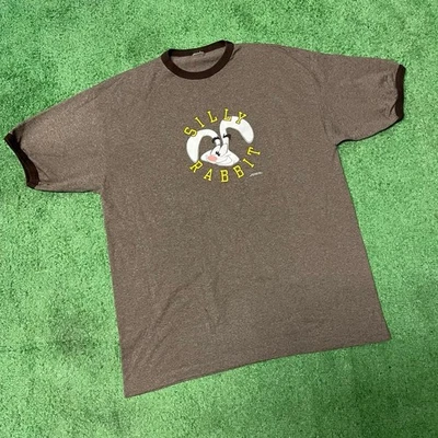 Camiseta de Colección Y2K Silly Rabbit Trix Cereal Gráfico Marrón Anilladores Talla: XL Foto 1 de 4