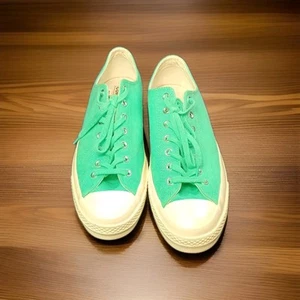 Converse Shoes Mens 12 Green Chuck Taylor All Star Low Top Canvas Casual - Picture 1 of 14