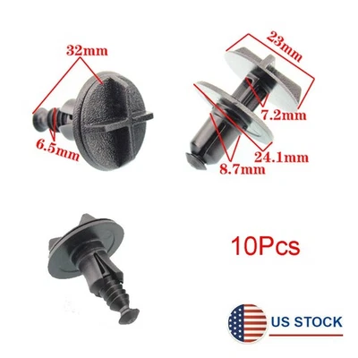 10Pcs Car Bumper Tank Fender Trim Clips Plastic Fasteners For Jaguar Land Rover Foto 1 de 4