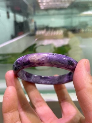 60.5mm Natural Purple Charoite Gemstone Bangle AAAA - Image 1 of 4