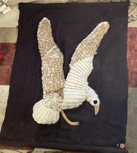 Vintage DON FREEDMAN Fiber Art Tapestry LARGE Wall Hanging Eagle MCM Rare! - Picture 1 of 13