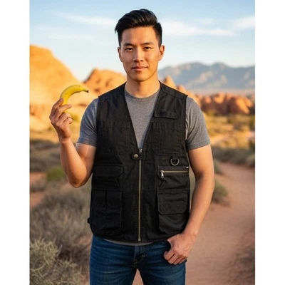 5.11 Tactical Series Men's Black Vest Utility Cargo Pockets Hunting Size M 80001 - Image 1 of 4