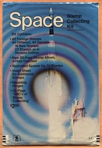 USPS Space Stamp Collecting Kit Postage Stamps, Over 40 Stamps circa  1980 - Picture 1 of 4