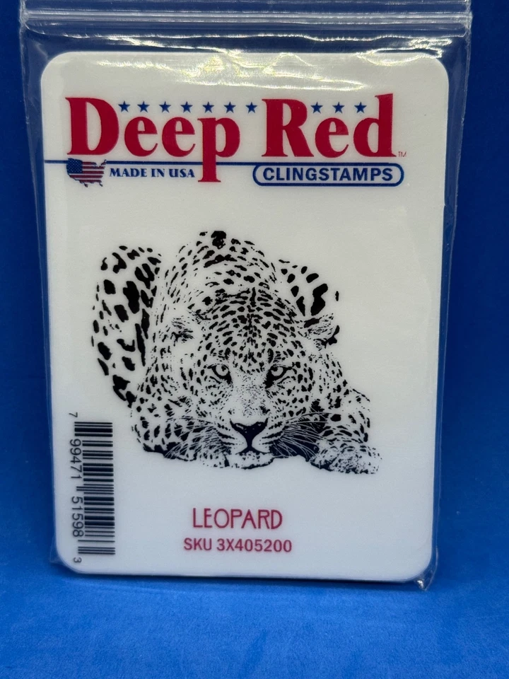 Deep Red Rubber Stamp Set “Leopard” NIP - Image 1 of 1