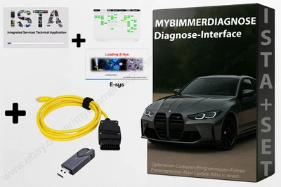 MARKENLOS ISTA/INPA Diagnose + ENET Kabel für F-G-I + USB für BMW E-/F-/G-/I Modelle 2025