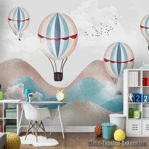 Fotomural no tejido papel pintado murales dibujos animados pintados a mano globos aerostáticos 9624 - Imagen 1 de 3