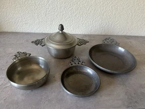 Menge 4 - 2 Woodbury Zinn Suppe Porridge Schüsseln 2-Stede Schüsseln Teller gestempelt - Bild 1 von 7