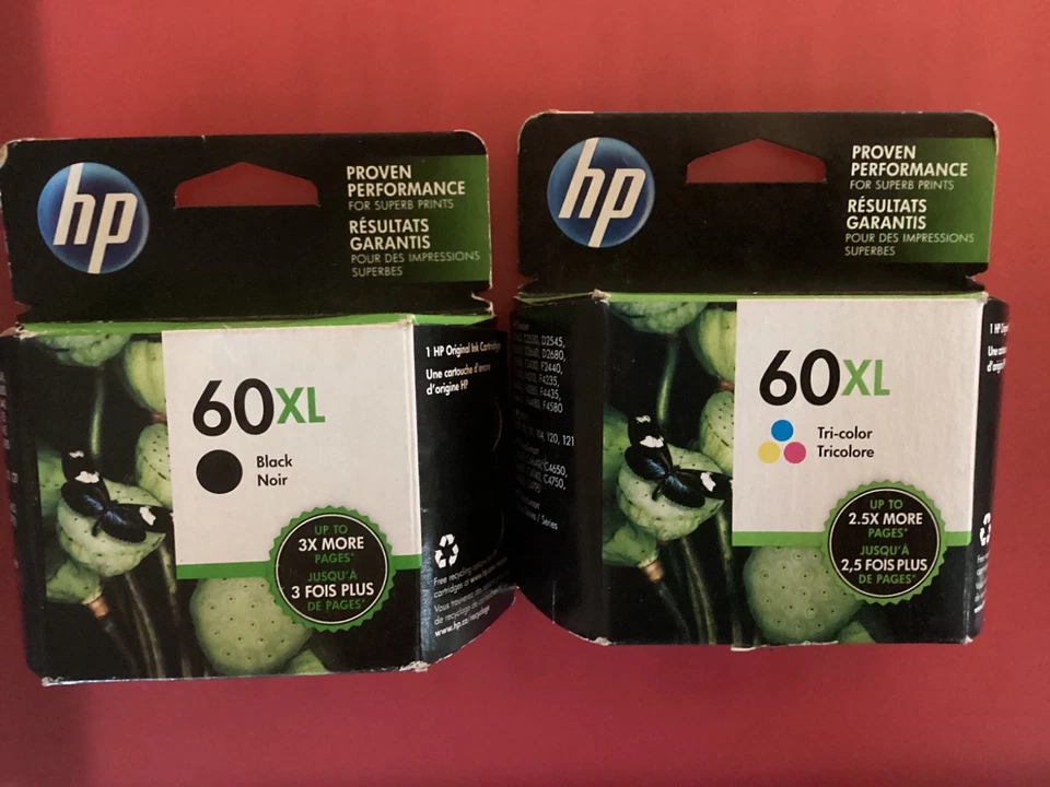 HP 60 Black / 60XL Tri-color - Set of 2 Ink Cartridges - Image 1 of 1