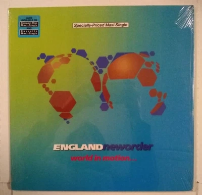 RARE SEALED NEW ORDER WORLD IN MOTION SINGLE 1990 ORIGINAL 1ST PRESSING - Image 1 of 2