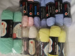 RED HEART YARN - BABY YARN ASSORTED COLORS - 18 SKEINS - SUPER PRICE !!! - Picture 1 of 5
