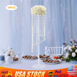 10* Crystal Flower Stand Wedding Centerpieces For Tables 80cm Tall Flower Stand - Picture 1 of 14