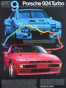 1981 Porsche 924 Turbo # 9 In Series Regional Vintage Original Print Ad 8.5x11" - Picture 1 of 6