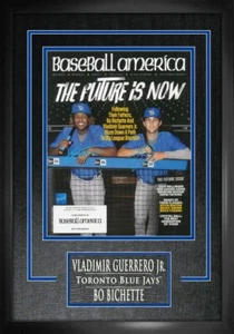 Bo Bichette / Vladimir Guerrero Jr Dual Signed Magazine with Deluxe Frame  - Picture 1 of 1