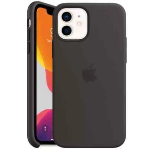 Offizielle Apple Silikon Magsafe Rückseite Case Hülle für Apple iPhone 12 Mini - Schwarz - Bild 1 von 22