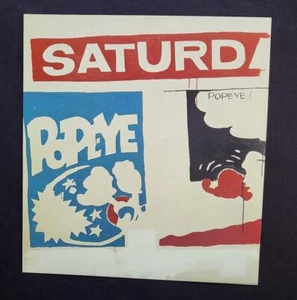 Andy Warhol  "Saturday's Popeye  " Mounted Color offset Lithograph  1983  - Picture 1 of 1