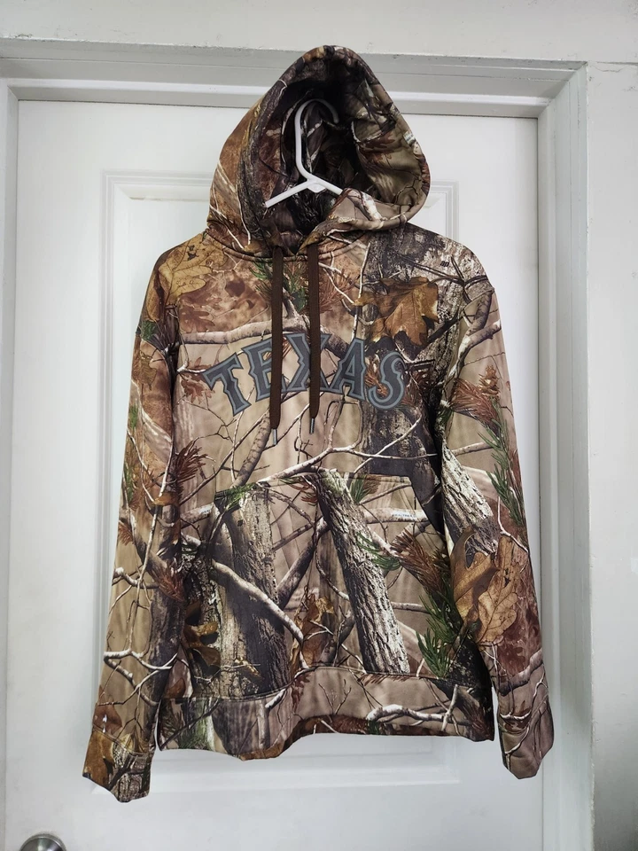 Chaqueta Texas Rangers Pull Over Sudadera con Capucha Camuflaje Talla S Under Armor Real Tree AP Foto 1 de 4