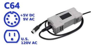 Zasilacz RetroPower Commodore C64 wtyczka amerykańska, LED, 120V, zasilacz - Zdjęcie 1 z 6