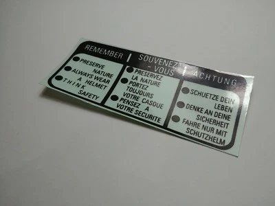 Calcomanía Adhesiva Brazo Oscilante Preservar Naturaleza HONDA 50 C100 C50 C65 C70 CB100 S90 CS90 Foto 1 de 2