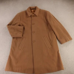Mario Valente Coat Mens XL Beige Wool Cashmere Brushed Flannel Made in Italy 46R - Picture 1 of 17