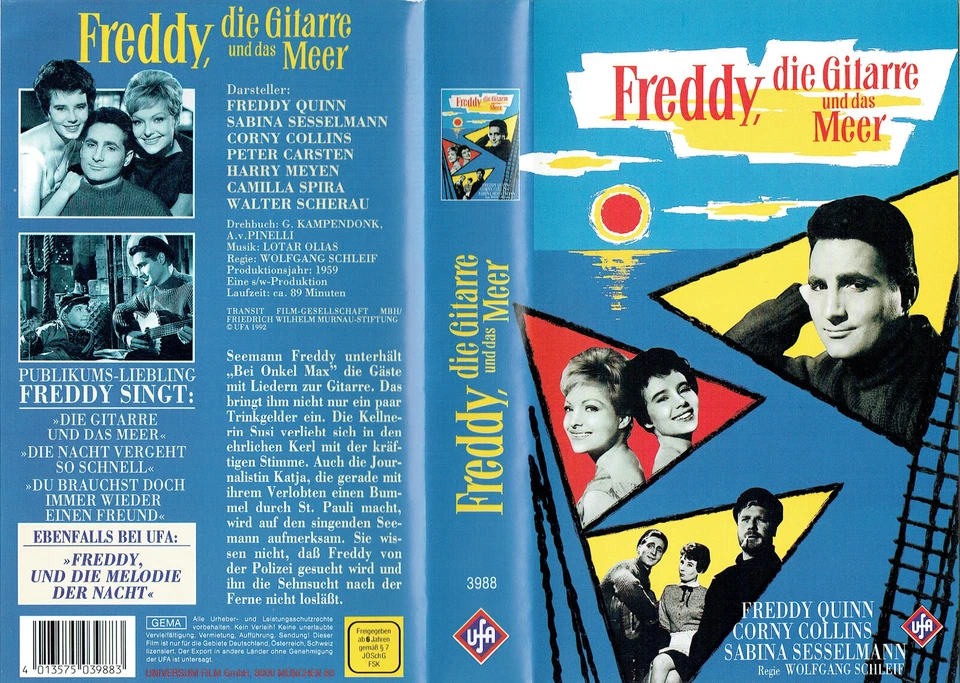 (VHS)  Videokassette - Freddy, die Gitarre und das Meer - Freddy Quinn (1959) - Bild 1 von 2