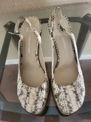 Donald  J Pliner  Snakeskin Embossed Leather Shoes.size 10M, Cond. Is V. Gd. - Image 1 of 4