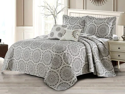 Juego de cama Lux 5 piezas estampado floral ultra suave ligero edredón edredón cobertor Foto 1 de 4