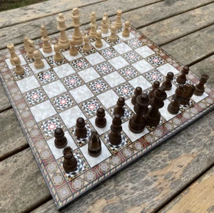 Luxury Chess Set Wooden Chess Pieces Handmade Board 14.5" / Christmas Gift🎁 - Picture 1 of 12