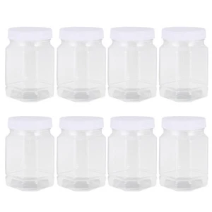 Plastic Candy Containers Capacity Clear Jars Clear Food Canisters - Picture 1 of 9