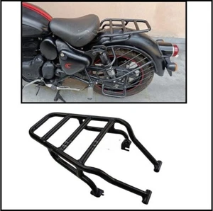 Portaequipajes trasero negro para Royal Enfield clásico antiguo 350/500 EFI - Imagen 1 de 11