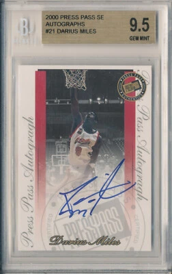 2000 Press Pass Signature Edition DARIUS MILES Auto RC Rare SP SE Gem BGS 9.5 - Image 1 of 2