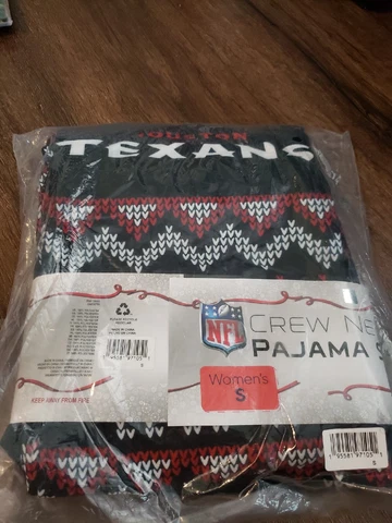 Foco Houston Texans Women’s Christmas Holiday Pajamas Size Small Cover