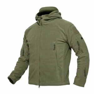 Men's Fleece Tactical Army Jacket Windproof Outdoor Winter Hiking Coats Outwear - Picture 1 of 26