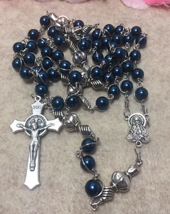 Rosario Irrompible, Rosario Católico Sagrado Corazón de Jesús - San Benito - Hecho a mano - Imagen 1 de 6
