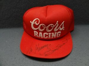 Bill Elliott Signed Coors Racing Nascar 80s Trucker Mesh Back Baseball Hat Cap