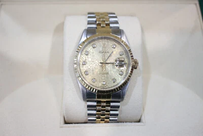 Reloj Rolex Datejust 36 Jubilee con esfera de diamante para hombre Foto 1 de 4