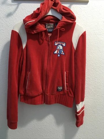 Vintage womens hardwood classics 76ers zip up hoodie sz m Cover