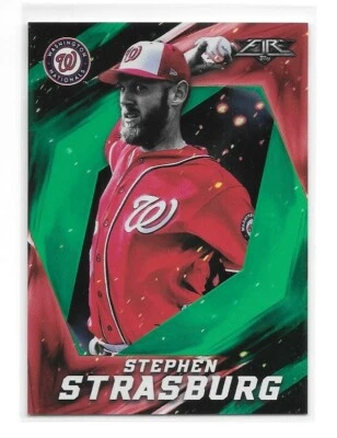 STEPHEN STRASBURG 2017 Topps Fire GREEN Parallel /199 Washington Nationals  - Image 1 of 2