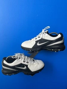 NIKE DURASPORT SMU 317682-102 MEN'S LEATHER SOFT SPIKES GOLF SHOES SIZE 8.5 - Picture 1 of 6