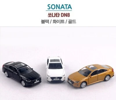 现代压铸迷你汽车奏鸣曲 DN8 黑色白金 1: 38 比例展示拉回 — 第 1/4 张图片