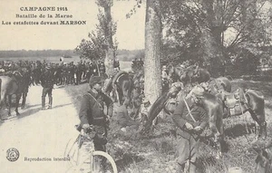 CP Repro 266 Campagne 1914 Bataille de la Marne Les Estafettes devant Marson  - Picture 1 of 2