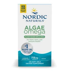 Nordic Naturals Algen Omega-3 715 mg 120 vegane Softgels, unterstützt die Herzgesundheit - Bild 1 von 4