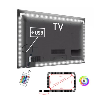 MARKENLOS TV LED Retroilluminazione USB 5050 RGB 5V Strisce Luce con Telecomando