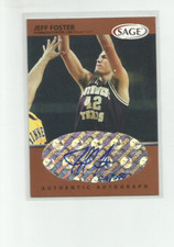 1999 SAGE AUTOGRAPHS BRONZE #A19 JEFF FOSTER   124/650