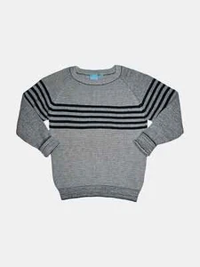 Bear Camp Kids Little Boys Lee Striped Cotton Knit Crewneck Sweater Navy Size 5 - Picture 1 of 7