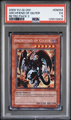 2009 YU-GI-OH! RP02-RETRO PACK 2 #EN094 ARCHFIEND OF GILFER PSA 5 - Image 1 of 2