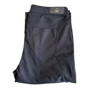 United Colors of Benetton Men’s 5-Pocket Pants Black Size 34x32 Cotton Blend - Picture 1 of 8