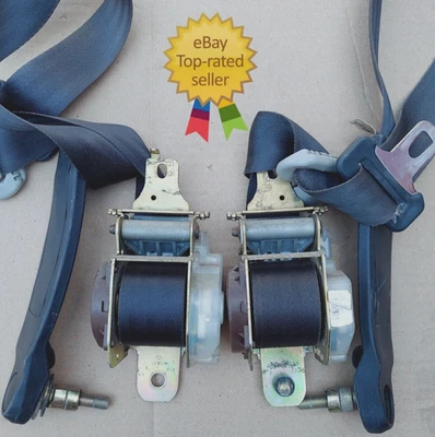 96-00 HONDA CIVIC CINTURÓN DE SEGURIDAD RETRACTOR CONDUCTOR PASAJERO PAR GRIS CUPÉ 2 PUERTAS OEM Foto 1 de 4